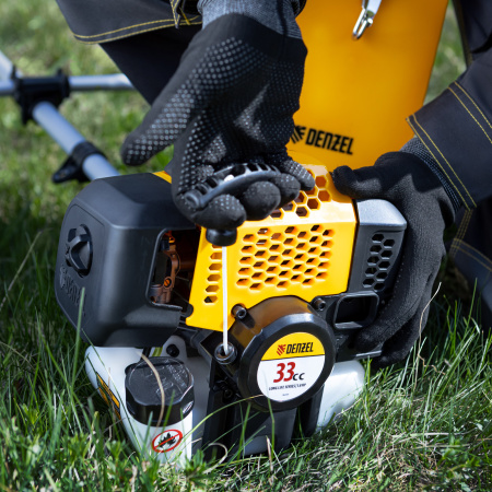 Триммер бензиновый DGT 330, 33 см3, 1.8 л. с, неразъемная штанга, состоит из 2 частей Denzel цена