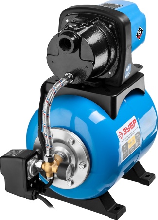 Станция насосная ЗУБР ″Мастер″ М3 автоматическая, 1200 Вт, пропускная способность 63 л/мин, напор 46 м, бак 20 л, корпус из чугуна НАС-М3-1200-Ч