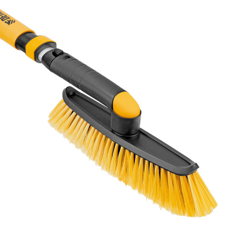 Щетка-сметка со скребком, телескоп, поворотная голова, 750-1120 мм Denzel цена