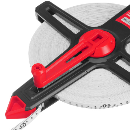 Рулетка геодезическая 100 м х 12,5 мм, открытый корпус, фиберглассовая лента Matrix цена