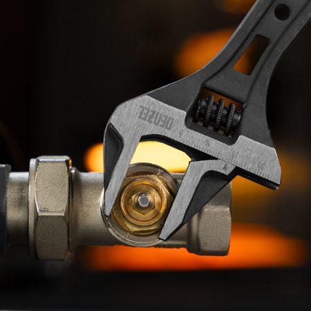 Ключ разводной, 200 мм, CrV, кованый Denzel