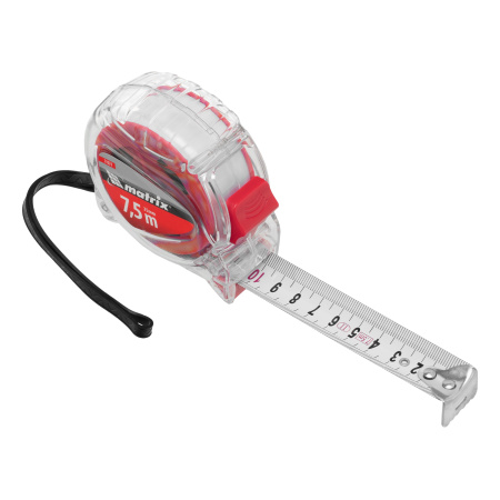 Рулетка Crystal,7,5 м х 25 мм,корпус из поликарбоната Matrix цена