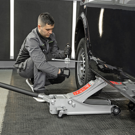 Домкрат гидравлический подкатной профессиональный, быстрый подъем, 3,5т Low Profile, Quick Lift, 100-535 мм, проф Matrix цена