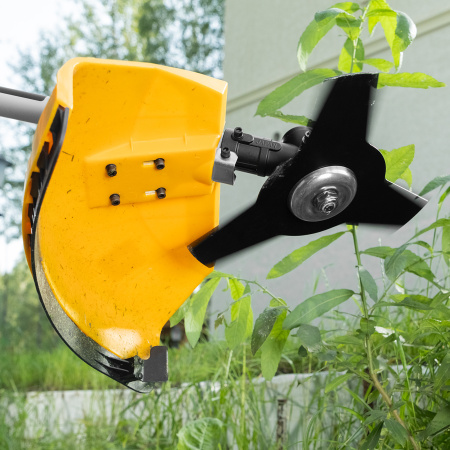 Триммер бензиновый DR-33S, 33 см3, разъемная штанга, состоит из 2 частей Denzel цена