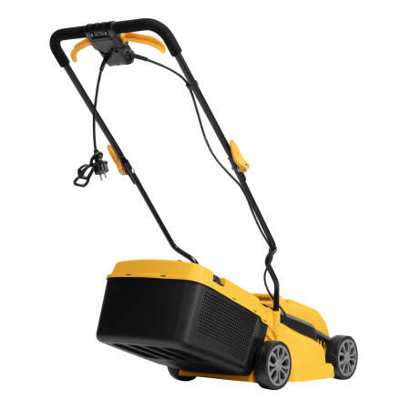 Газонокосилка электрическая GMC-1200, шир.,32см, 1200 Вт, 3 уров., травосб. 30 л Denzel цена