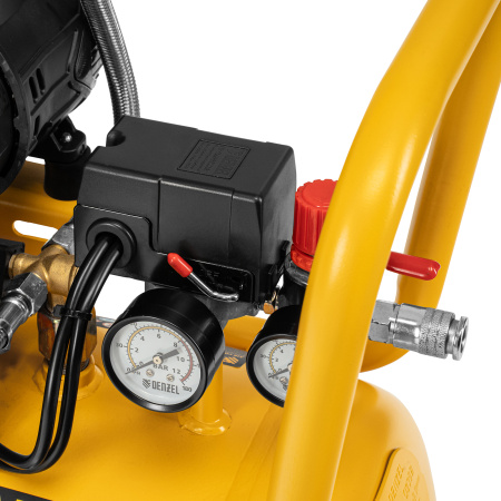 Компрессор безмасл. малошумный DLP -3000/50, 3 кВт, 2х1,5 кВт,50 л, 2850 об/мин,500 л/мин Denzel