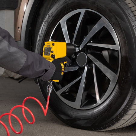 Ударный пневмогайковерт IW860, 1/2", 7000 об/мин, 868 Нм Denzel цена