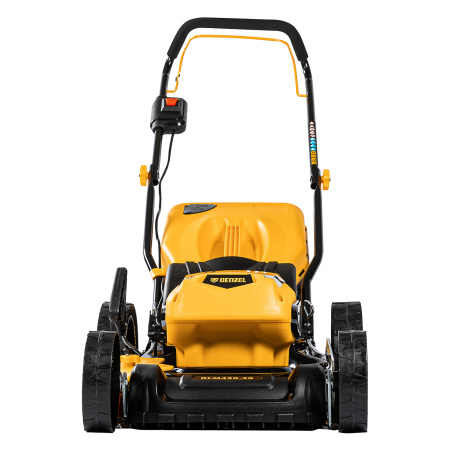 Газонокосилка аккумуляторная бесщеточная RLM450-36, Li-ion, 36 В, 4 Ач, 450 мм, травосборник 40 л Denzel цена