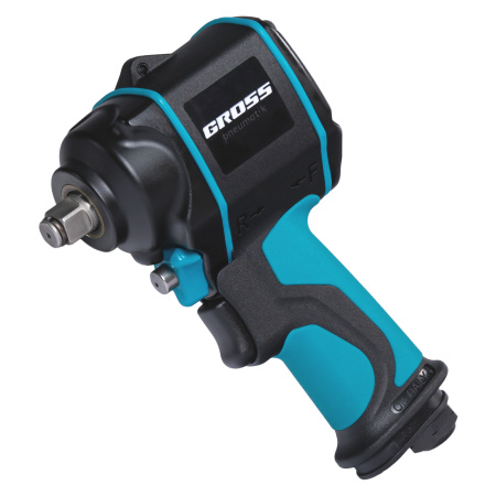 Гайковерт пневматический ударный G985, 1/2, Twin Hammer, 610 Нм, 9000 об/мин, композитный Gross цена