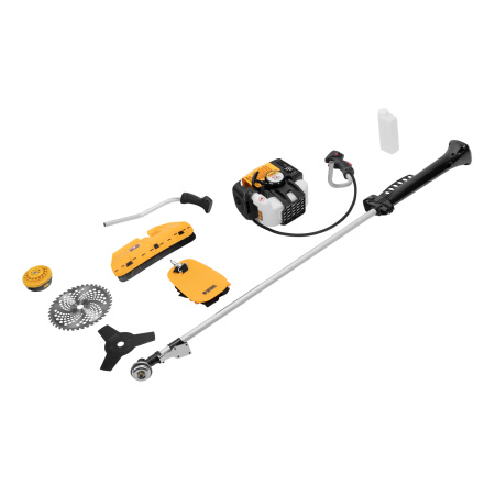 Триммер бензиновый DGT-52-PRO, анти-вибро, 52 см3, неразъем, состоит из 2 частей Denzel цена