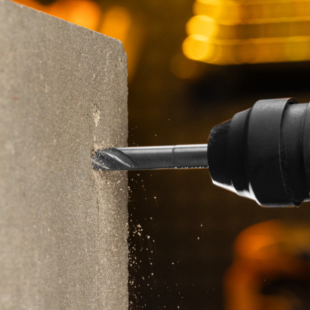 Бур по бетону, цельная крестовая пластина, 10x115 мм, SDS PLUS Denzel