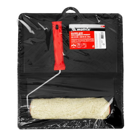 Набор, валик для фасадных работ синтетический, 250 мм, ворс 18 мм, D 36 мм, РАС, кювета 330 х 350 мм Matrix цена