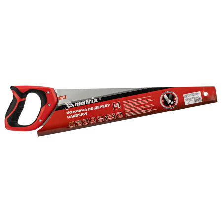 Ножовка по дереву, 500 мм, 7-8 TPI, зуб-3D, каленый зуб, двухкомпонентная рукоятка Matrix цена