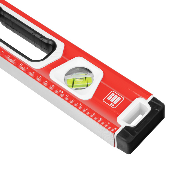 Уровень алюминиевый, магнит, фрезерованный, 3 глазка (1 зеркальный) двухкомпонентные рукоятки, 600 мм Matrix цена