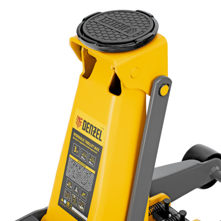 Домкрат гидравлический подкатной, 3 т, 125-470 мм, быстрый подъем, проф. Denzel цена