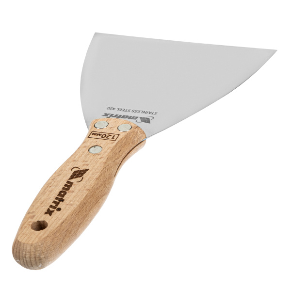 Шпательная лопатка из нержавеющей стали, 120 мм, буковая рукоятка, EFP Matrix цена