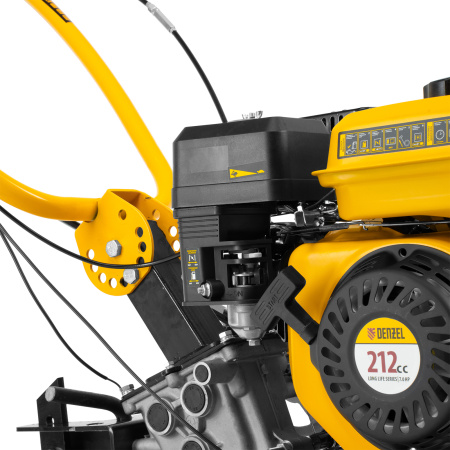 Мотоблок DPT-170SB, 7 л.с., ремен.сцеп, фрез 3х4, ШОМ, без колес, передачи 2В/1Н Denzel