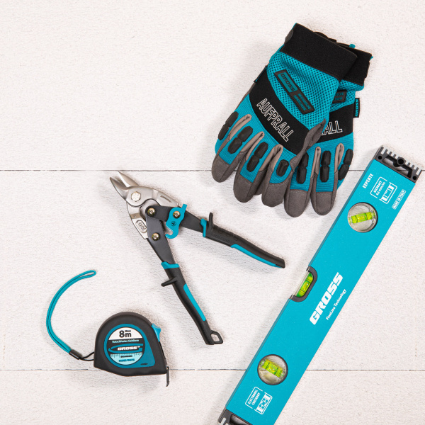 Ножницы по металлу "Piranha", 230 мм, прямой усиленный рез (Bulldog) сталь СrMo, двухкомпонентная рукоятка-ки Gross