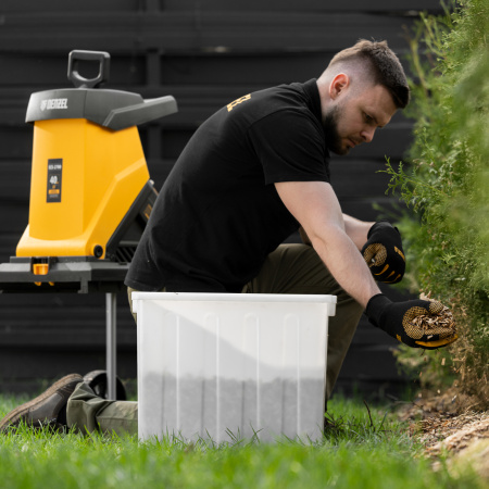 Измельчитель садовый электрический ECS-2700, 2700 Вт, 40 мм Denzel цена