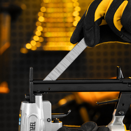 Скобы 21GA для пнев. степл., 14мм, шир. - 0,95мм, тол. - 0,6мм, шир. скобы - 12,8мм, 5000шт Denzel цена