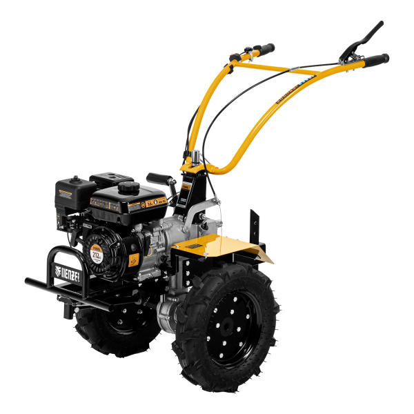 Мотоблок DPT-370X, 7 л.с, дисковое сцепление, ширина 90 см, глубина 35 см, фрез 3 х 4, ВОМ, передачи 3В/1Н Denzel