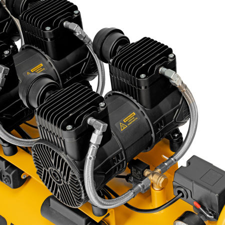 Компрессор безмасл. малошумн. DLP-4500/150, 4,5 кВт, 3х1,5 кВт,150 л, 2850 об/мин,750 л/мин Denzel