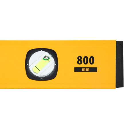 Уровень алюминиевый, магнит, фрезерованный, 3 глазка (1 зеркал.) 0,5 мм/м, 800 мм Denzel цена