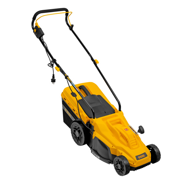 Газонокосилка электрическая GM-1300, 1300 Вт, шир. 32 см, 5 уров., травосб. 35 л Denzel цена