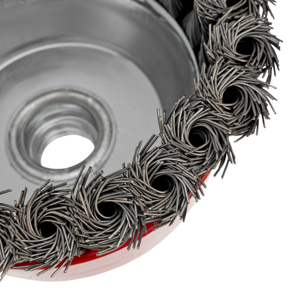 Щетка для УШМ, 100 мм, М14, "чашка", крученая проволока 0.5 мм Matrix