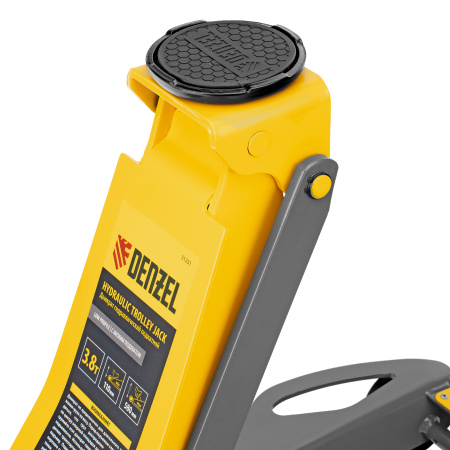 Домкрат гидравлический подкатной, 3,8 т, 110-580 мм, быстрый подъем, низкий подхват, проф. Denzel цена