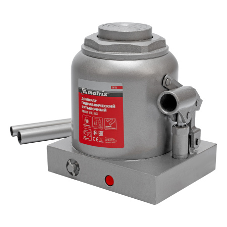 Домкрат гидравлический бутылочный, 50 т, h подъема 236-356 мм Matrix цена