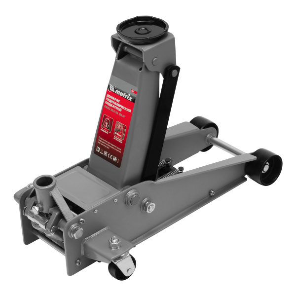 Домкрат гидравлический подкатной профессиональный, быстрый подъем, 3 т, 130-465 мм. Quick Matrix цена