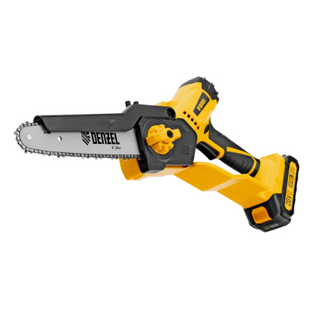 Цепная мини-пила аккумуляторная бесщет., СCS-200BL, шина 200 мм, Li-Ion, 20 В Denzel