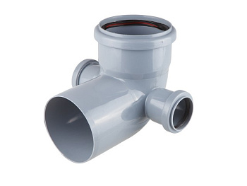 Отвод 110х45 с выходом 50 (левый+правый) для внутренней канализации FLEXTRON