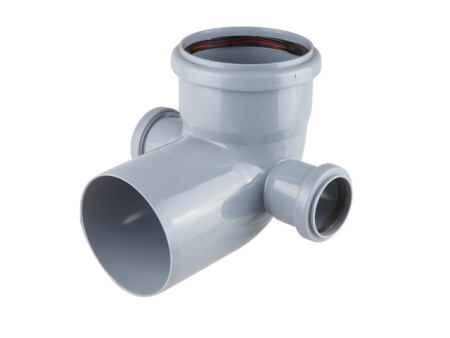 Отвод 110х45 с выходом 50 (левый+правый) для внутренней канализации FLEXTRON