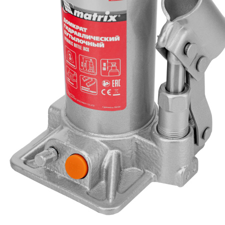 Домкрат гидравлический бутылочный, 3 т, h подъема 178-343 мм, в пластиковом кейсе Matrix цена