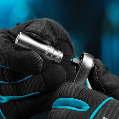 Ключ-трещотка 1/4", CrV, 120 зубьев, с быстрым сбросом, цельнометаллический, хром Gross