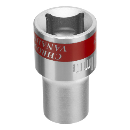 Головка торцевая, 11 мм, двенадцатигранная, CrV, под квадрат 1/2, хромированная Matrix