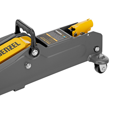 Домкрат гидравлический подкатной, 2 т, 135-385 мм Denzel цена