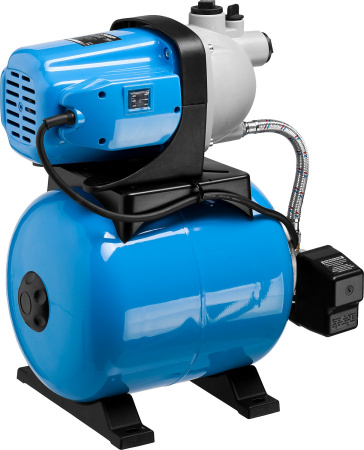 Станция насосная ЗУБР ″Мастер″ М3 автоматическая, 1000 Вт, пропускная способность 60 л/мин, напор 44 м, бак 20 л НАС-М3-1000