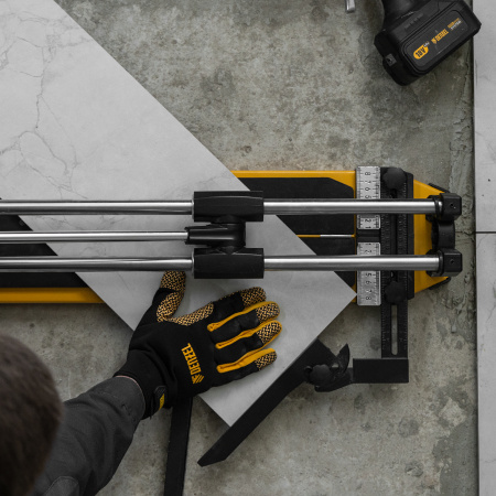 Плиткорез 800х14мм, цельнометал. напр., каретка на подш., стальная станина, рукоятка-пенал Denzel цена