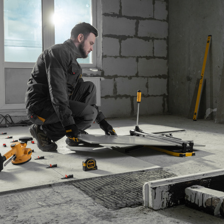 Плиткорез 600х14мм, цельнометал. напр., каретка на подш., стальная станина, рукоятка-пенал Denzel цена