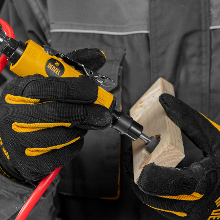 Пневмошлифмашина прямая PGS25000, 25000 об/мин, 10 шлиф. камней, цанга - 3, 6 мм, 113 л/мин Denzel цена