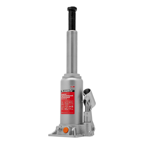 Домкрат гидравлический бутылочный, 5 т, h подъема 197-382 мм Matrix цена