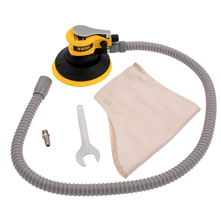 Эксцентриковая шлифовальная машина EPG150, 150 мм, 10000 об/мин, 5 мм, 160 л/мин Denzel цена