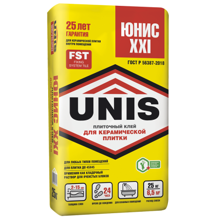 Клей плиточный Unis ХХI 25 кг