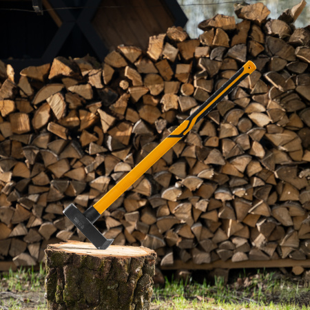 Колун-кувалда 3000 г, кованая, фибергласовая  рукоятка c TPR покрытием, 880 мм Denzel цена