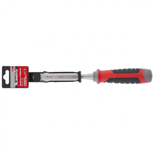 Долото-стамеска, 16 мм, 60 CrV, трехкомпонентная обрезиненная рукоятка Matrix цена