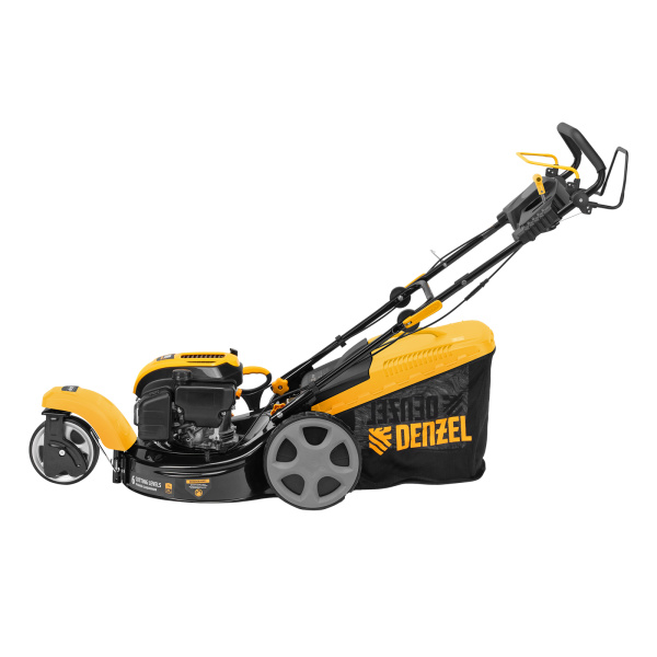 Бензиновая газонокосилка GLT-460SP-T, Trike 149 см3, 46 см, привод, панель, 60л Denzel цена