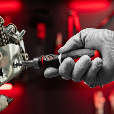 Отвертка реверсивная, набор бит, 12 шт, CrV Matrix